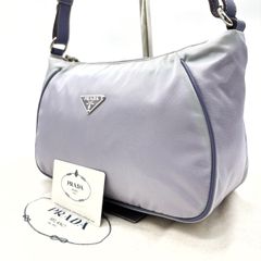 希少カラー】PRADA プラダ アクセサリーポーチ 三角ロゴ 白タグ 水色