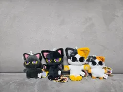 #正規品# ホソク金 カレー 猫 8cm キーホルダー ぬいぐるみ バッグホルダー キーホルダー