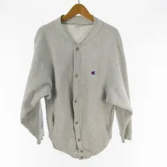 チャンピオン CHAMPION USA製 90’S Reverse Weave リバースウィーブ スナップボタン スウェット ジャケット カーディガン グレー M ヴィンテージ オールド