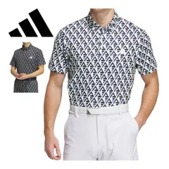 アディダス ゴルフウェア メンズ マルチカラードBOSプリント 半袖 ポロシャツ IKK75 M-XL 