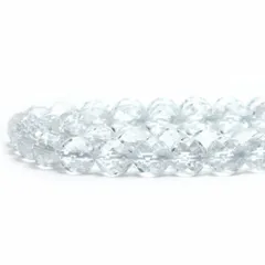 ○1連販売○水晶（クリスタル）【カット】8mm【天然石 ビーズ パワーストーン】