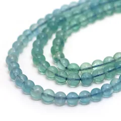 ○1連販売○ブルーフローライト【丸玉】6mm【天然石 ビーズ パワーストーン】