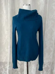 36) バーバリー ブルーレーベル タートルネック ニット ブルー