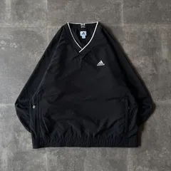2002年製 adidas ナイロンプルオーバー 万国旗タグ XL相当 黒 A111