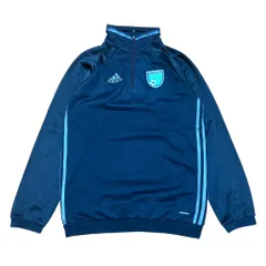 古着 used adidas アディダス　長袖ハーフジップトラックジャケット　ジャージ　プルオーバー　黒　ブラック　Mサイズ