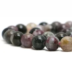 ○1連販売○トルマリンミックス【丸玉】10mm【天然石 ビーズ パワーストーン】
