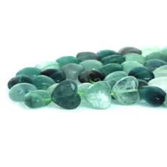 ○1連販売○フローライト【ハート】16mm（厚み9mm)【天然石 ビーズ パワーストーン】