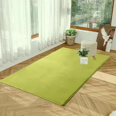 【新品】 AIMECOホットカーペット 高級ラグマット じゅうたん 約1.2畳 素材グレードアップ メモリーフォーム おしゃれ rug carpet 子供部屋 リビング 寮 サラリーマン 贈り物対応 グリーン 120*160