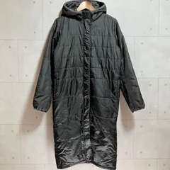 PUMA プーマ ベンチコート 中綿 ロングコート M ロゴ 刺繍 ブラック 黒 レディース スポーツ SG373-7