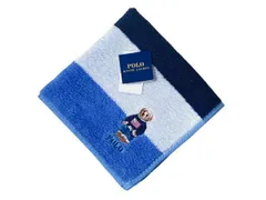 ポロ　ラルフローレン ハンカチタオル　ハンドタオル ハンカチ　ミニタオル　ホワイト　ポロベア　POLO RALPH LAUREN ベア くま 綿 コットン　100％　ブランド ネイビー　ブルー　紺 ストライプ レディース　メンズ 20代 30代 40代 50代
