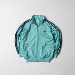 80's アディダス ライト ブルー 刺繍 ファイヤーバード トラック ジャージ