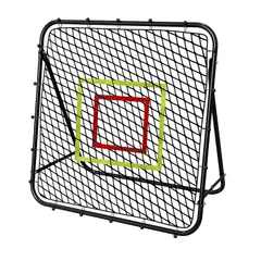 RAYZESTTOP リバウンドネット ピッチングネット 練習用具 自主練習 室内外兼用 サッカ一、野球、テ二ス、ハンドボール、フットサルに最適 折りたたみ式収納 子供の日ギフトメンズ 誕生日プレゼント クリスマスプレゼント(ブラック100*100CM) 0