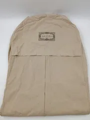 【KS-0163】GUCCI グッチ ガーメントバッグ ガーメントカバー ガーメントケース スーツカバー 衣類カバー 洋服カバー 保存袋 ベージュ系 再生コットン ハンドル付き