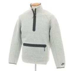 【中古】ナイキ NIKE テックフリース ハーフジップ スウェット ライトグレー【サイズM】【メンズ】