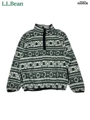 古着 80's L.L.Bean エルエルビーン 総柄 ハイネック ノルディック柄 フリース 長袖 アウター ライトジャケット グレー (ttu2510206)