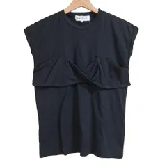 ENFOLD(エンフォルド) ノースリーブカットソー サイズ38 M レディース - 黒 クルーネック