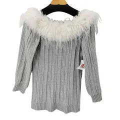 イートミー EATME フェイクファーオフショルダーニットワンピ  レディース FREE 