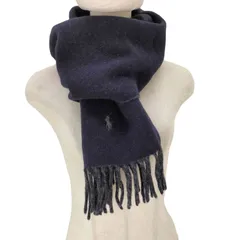 ポロラルフローレン POLO RALPH LAUREN ウールナイロン混紡 ポニー刺繍マフラー メンズ ONE SIZE 