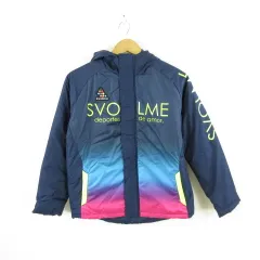 スボルメ svolme スポーツウェア サッカー パーカー ジャケット 中綿 ジップアップ 紺 160 *T755