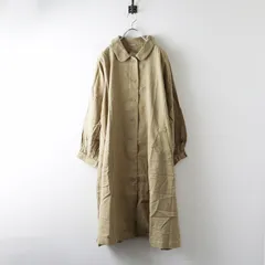 未使用 サマンサモスモス Samansa Mos2 SM2 綿麻シャンブレースリーブギャザーコート F＼ベージュ 丸襟 ジャケット【2400014624755】