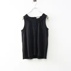 サマンサモスモス Samansa Mos2 SM2 バテンレースノースリカットソー F‖ブラック トップス インナー ピンタック【2400014689242】