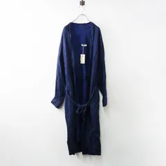 新品 未使用 完売品 イチアンティークス ichi Antiquites リネンツイル インディゴブリーチロングローブ‖ネイビー 【2400014693157】のサムネイル