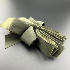 【新品】 定価2090円 ヘアアクセサリー バナナクリップ グリーン レディース キレイ 上品 大きめ リボン◆