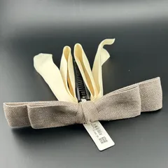 【新品】 定価2090円 ヘアアクセサリー バナナクリップ ベージュ リボン レディース キレイ 上品 大きめ◆