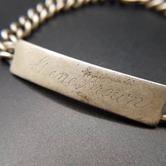 o*a様 【初期名作・査定済】MBアイテム IDブレスレット 真鍮製