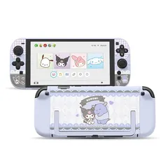 Kuitmor Switch 2 Switchカバー switch2対応 スイッチ2025 スイッチ PC製 joy con 保護カバー 分体式 全面保護 薄型 傷防止 汚れ防止 対応耐衝撃 取り外し簡単 可愛い プレゼント 楽しい仲間たち (パープル) 0