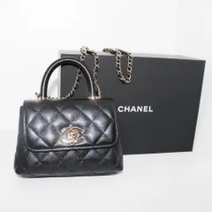 シャネル  マトラッセ ココハンドル 14.5 ミニ チェーンクラッチ バッグ ブラック 黒 AP4244 B05061 94305
