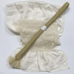 ［5942］帯締め 帯揚げ セット 絞り 金糸 正絹 着物 帯絞め