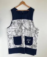 ディズニー ミッキーマウス エプロン 2882202511180035 レディース 3L-4L ホワイト×ネイビー