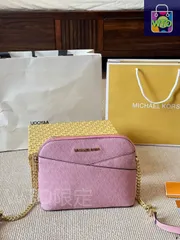 【今日特価】MK エムケイ ジェットセットトラベル シリーズ クラシックデザインで十字?レザーを使用、長い肩?付き