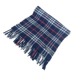 Burberry バーバリー カシミア100％マフラー 紺 イングランド製 - メルカリ