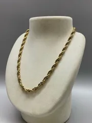 K4 ネックレス ゴールド K18GF刻印 重量22.3g 首周り41cm 太め アンティーク