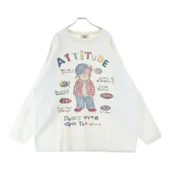 VINTAGE (ヴィンテージ) 90s Feded Glory クマ プリント クルーネック コットントレーナー レディース ホワイト