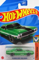 【中古】ミニカー 1/64 ’70 DODGE HEMI CHALLENGER(グリーン×ブラック) 「Hot Wheels MUSCLE MANIA」 [HKJ55]