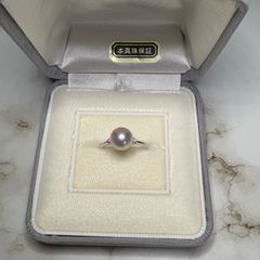9㍉パール 0.15ct ダイヤモンド プラチナ900 リング 鑑別書付き 