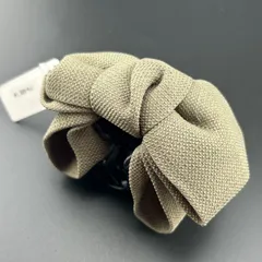 【新品】 ヘアアクセサリー 定価1320円 バンスクリップ カーキー リボン 大きめ シンプル レディース◆