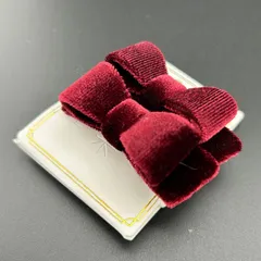 【新品】定価1540円 ヘアアクセサリー ヘアクリップ レッド ２点セット 大きめ リボン レディース 可愛い◆