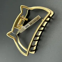 【新品】定価1200円 ヘアアクセサリー ヘアクリップ ねこ 大きめ ゴールド カラー レディース 可愛い◆