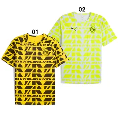 プーマ PUMA  BVB 2025-26 ドルトムント プレマッチ 半袖 シャツ  サッカー ウェア レプリカウェア  25AW(781685)、(01)イエロー