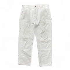 USA 古着 carhartt カーハート コットン ダブルニー ワークパンツ ペインターパンツ W36 ワイト ペンキ汚れ ヴィンテージ CG0143