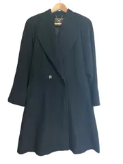 Z1605ALTO CAPPOTTO アルトカポット　カシミヤ横糸　ウール　コート　ブラック　レディース　サイズ11
