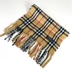 t1989 バーバリー マフラー  ノバチェック ウール100% イングランド製 男女兼用  ユニセックス ベージュ キャメル