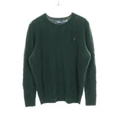 ポロ・ラルフローレン POLO RALPH LAUREN ニット グリーン ウール カシミヤ ケーブルニット ウール＆カシミアセーター レディース Used B