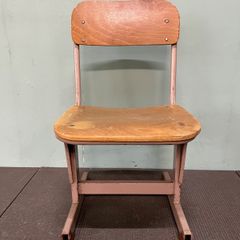 昭和レトロ ヴィンテージ 木製椅子 学習イス 2脚セット 子供用キッズ 