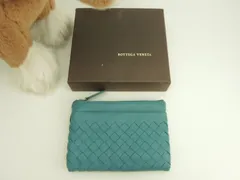 ボッテガヴェネタ コインケース イントレチャート レザー/エメラルドグリーン ポケット付小銭入@B04754267J