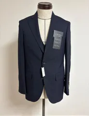 新品未使用　M2258-1 ウルトラムーブストレッチスーツ　スリーピース　ネイビーの目立たないチェック柄　サイズY5